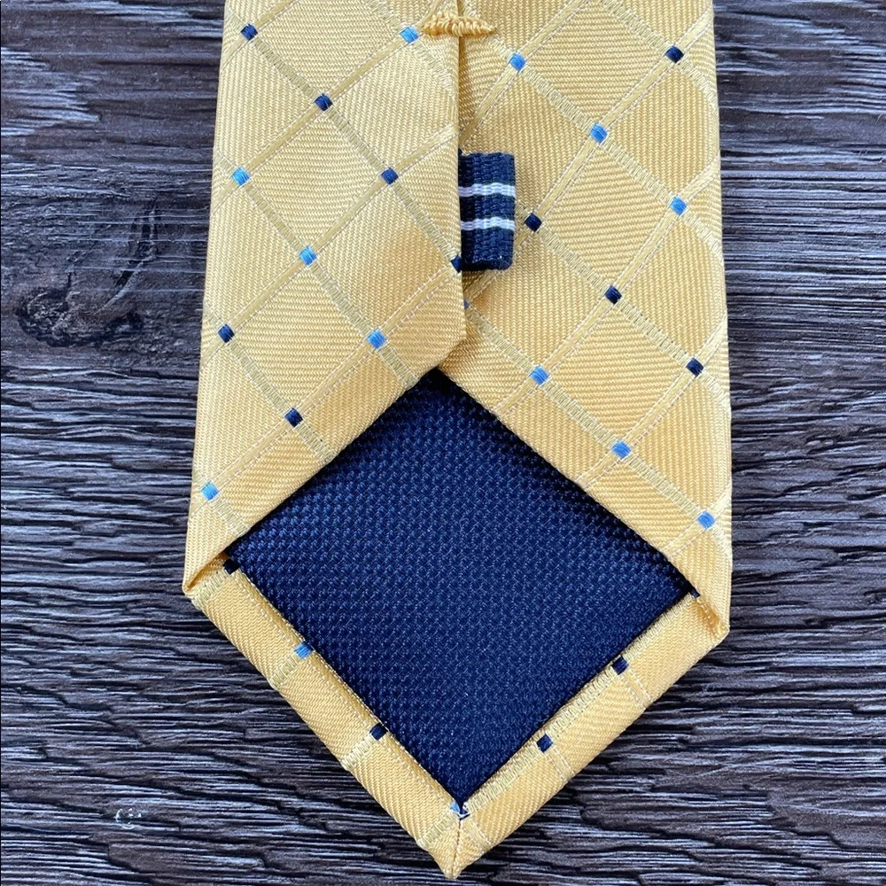 Nautica Big Boy Tie Classic Yellow and Blue Checkered